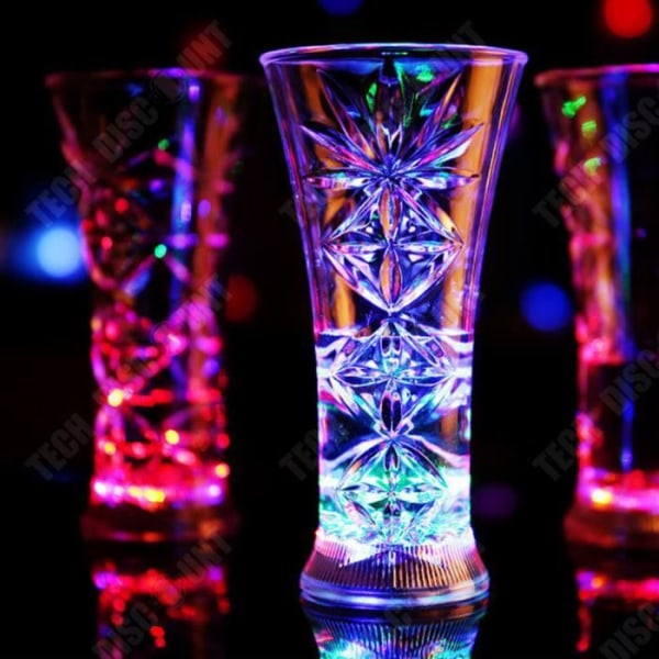 TD® Glas whiskyglas led bakgrundsbelyst akryl genomskinlig självlysande färgglada ljuseffekter barer restauranger