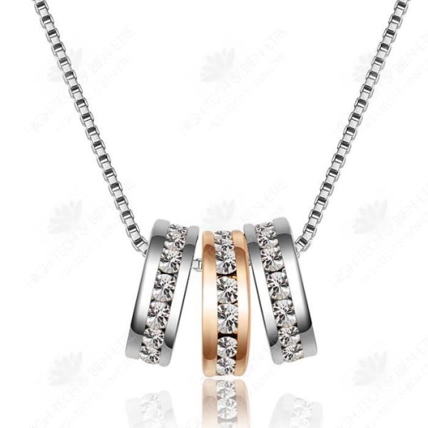 HTBE® Tre cirklar tre cirklar hänge halsband dam halsband silver mode halsband utsökta presenter par halsband semester och present