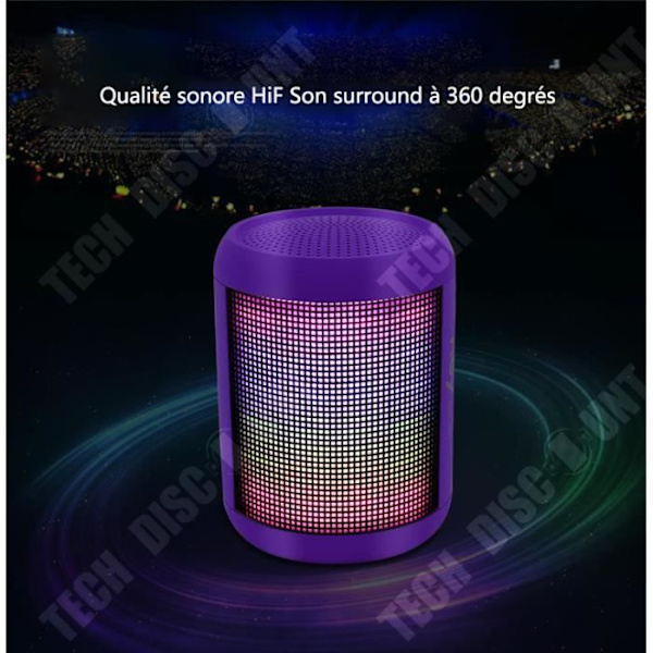 TD® trådlös Bluetooth-högtalare med LED-minneskort / USB-minne / Bärbar färgglad ministereo