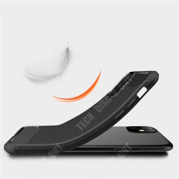 TD® Telefoncover i børstet kulfiber, der passer til den fulde beskyttelsesskal med stød- og faldbeskyttelse til iphone13m.