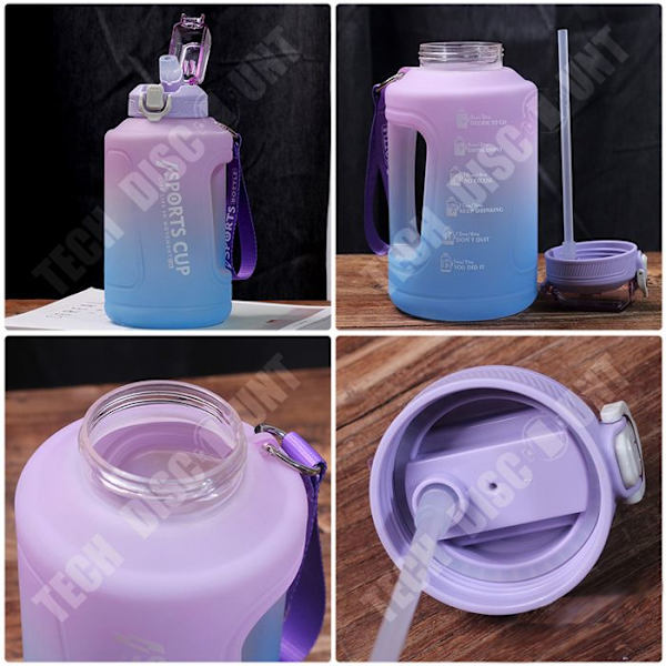 TD® 1,5 l vesimuki, suuri kapasiteetti, kannettava mittapullo, jumppamuki, mittapullo