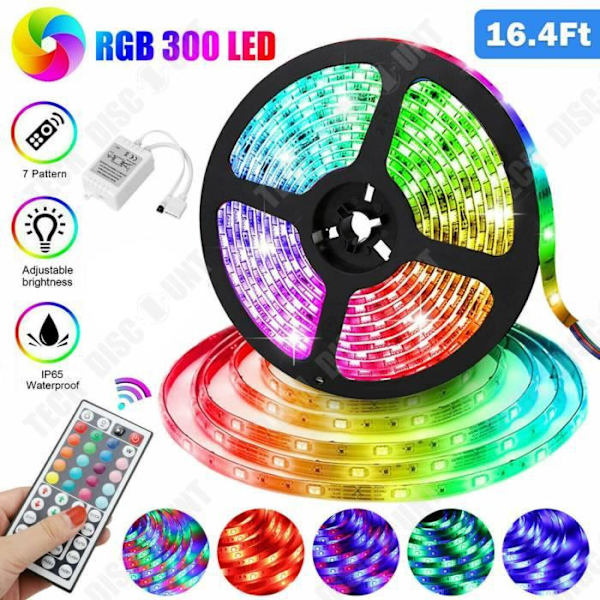 TD® LED Ribbon 5m Intelligent Light Strip 5050 Multicolor Fjärrkontroll byte Synkronisera Rytm Musik Led Ribbon Bröllop F