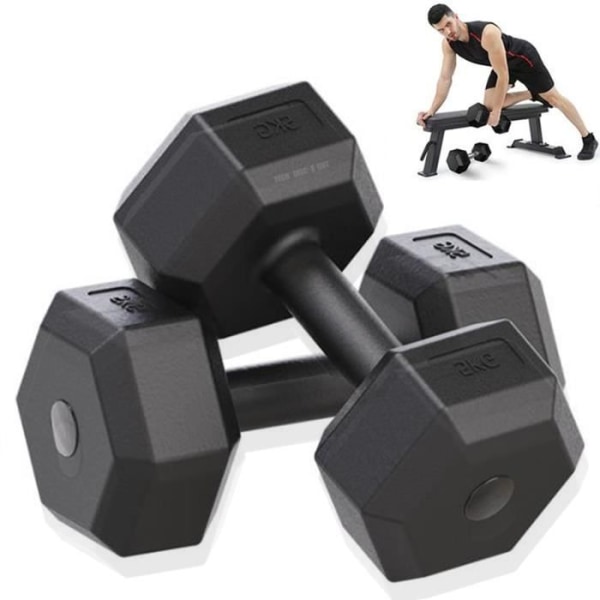 TD® 2st 5 kg Hex Hantel Hantel Armtränare för män Hem Fitness Utrustning Tyngdlyftning