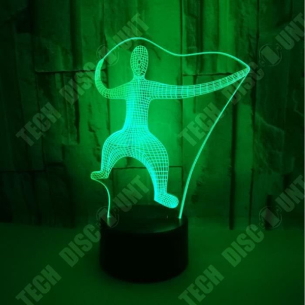 TD® Koristelu USB Voimistelu 7 Väriä Kaukosäätimellä Optinen Harhautus Yövalo 3D Visualisointi Pöytätyölamput 3D Hohtava LED La