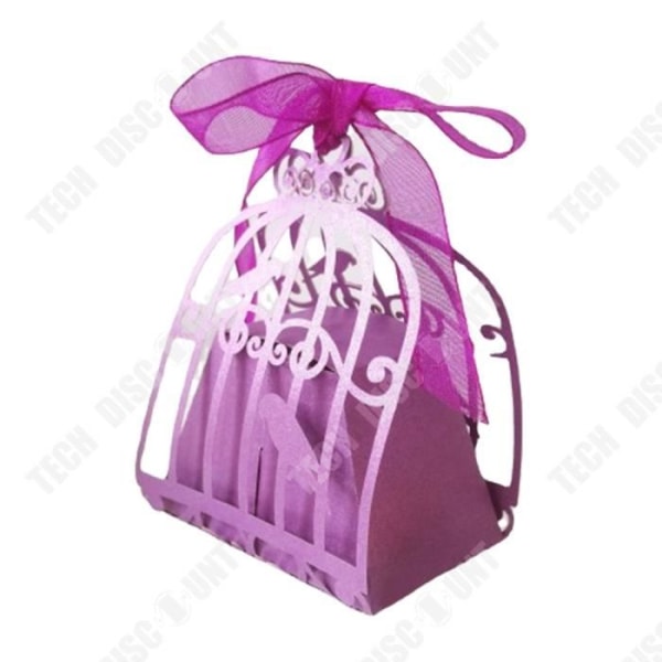 TD® 100 bitar Lila godisask jul Alla hjärtans dag Bröllopspresent präglad design Bröllopsfavoritbox