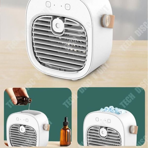 TD® USB Air Cooler spray refrigerating portable air conditioning fan rechargeable portable desk fan
