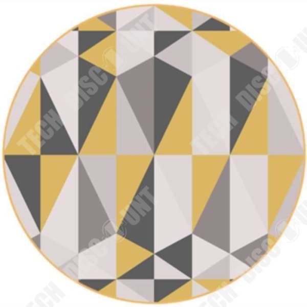 TD® Rund tæppe stue soveværelse 160cm 3D trykt tæppe geometrisk mønster skridsikker geometrisk mønster polyester