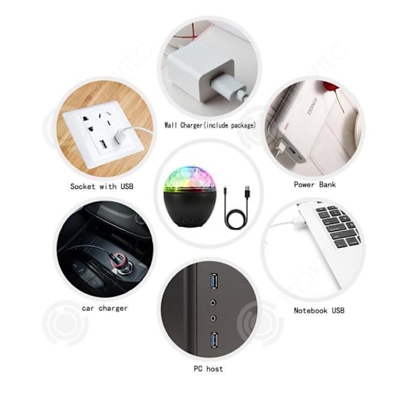 INN® Bluetooth magisk kugle lys, LED audio scene belysning 16 farver, projektionsbelysning til N-dag