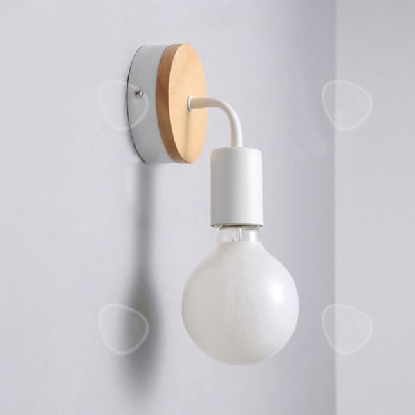 CONFO® Nordic modern enkel vägglampa lämplig för vit träkonst sängbordsvägg