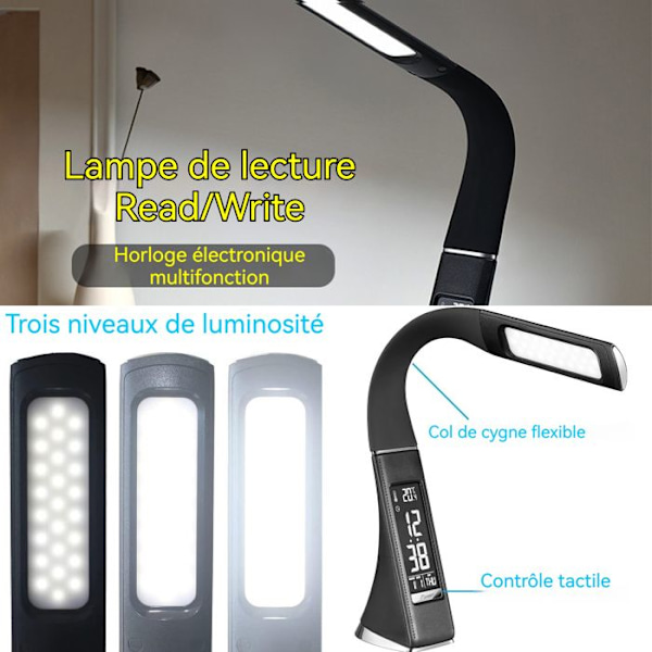 Nattduksbordslampa - TD® - Taktile - LED - Svart - 5 intensiteter - Barn Svart