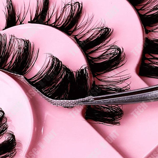 TD® 10 par 3D rysk volym lösögonfransar Fluffy Cat Eye lösögonfransar Handgjorda återanvändbara naturliga lösögonfransar