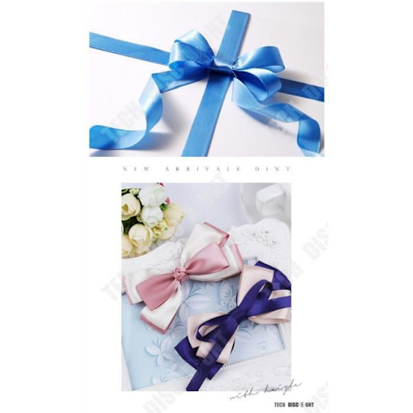 TD® 13-delade uppsättning av bandrullar- för hantverk- Bow Ribbon DIY-tillbehör- Flerfärgad- glänsande polyester