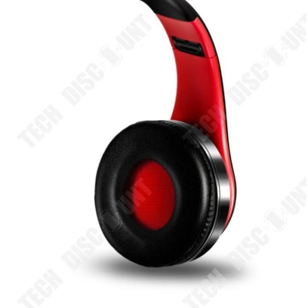 TD® Headset manliga och kvinnliga bluetooth headset present mode trådlös mikrofon infoga TF kort stereo bilateralt stereo headset svart blå