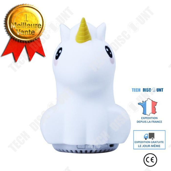 TD® Taktile silikone unicorn natlampe, multicolor bærbar sengelampe, dekoration til børneværelse og baby, genopladelig LED - Med
