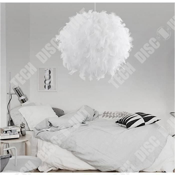 TD® Ljuskrona för Suspension Heminredning Vardagsrum / Design Vita fjädrar Vardagsrum sovrum festrum 30 cm 220 V 45 W Vit