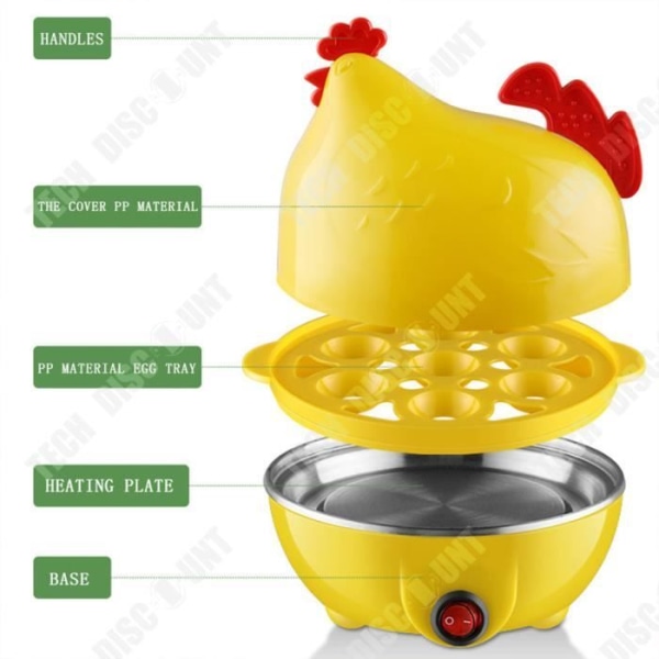 TD® Egg steamer mini multifunktions äggkokare hushålls äggkokare automatisk avstängning dubbellager äggkokare