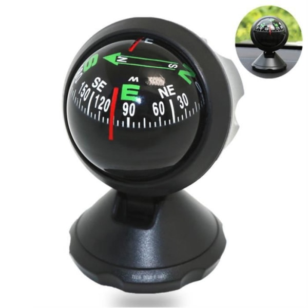 TD® barnkompass för bilsugkopp GPS-navigering Justerbar kamerariktning Travel Dash Mount Ball Black Small