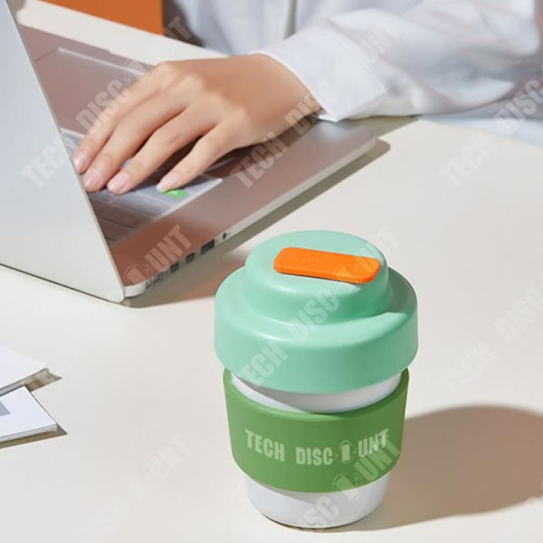 TD® Keramisk dobbeltvægget termokop i rustfrit stål, bærbar vandkop til kontor, hygiejnisk og ren kaffe stil Japan.