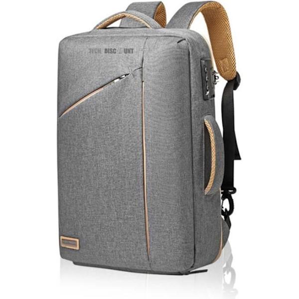 TD® Rygsæk 16 Tommer med kodelåse Rygsæk til bærbar computer Stor kapacitet, Portable Fritid Skolearbejde