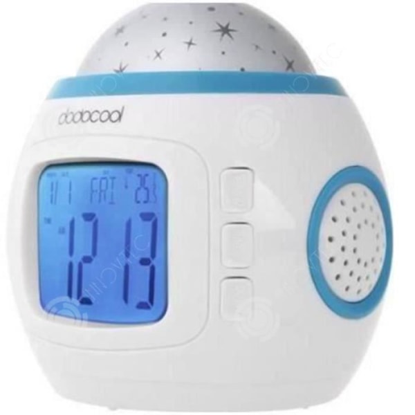 INN® Projektor Radio Väckarklocka LED LCD Alarm Musik Termometer Jul Stjärnhimmel LED Väckarklocka för barn