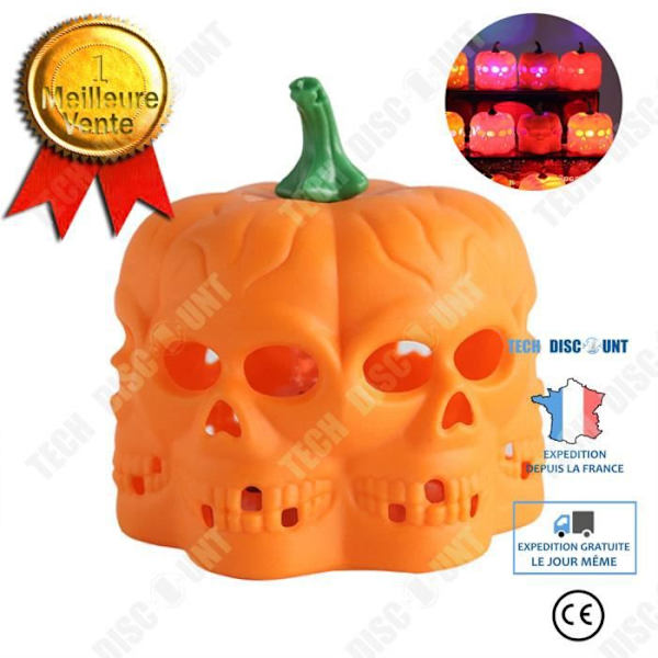 TD® Halloween koriste onnenlamppu pääkallo tyhjät sähköiset kynttilät 12-pack