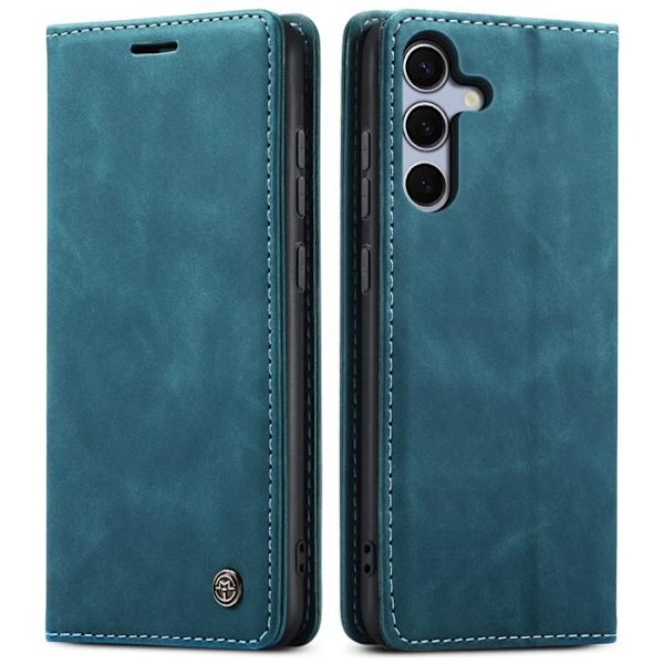 TD® Galaxy S25 Telefonetui med klap i retro læder, stødsikkert og slidstærkt telefoncover