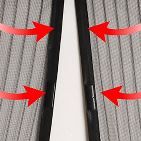 Dørmoustiquaire - Ikke specificeret - 120 * 210cm - Sort - Polyesterfiber - Vaskbar Svart