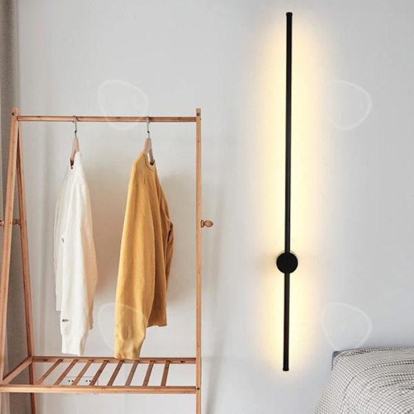 CONFO® Spejl foran LED-båndlys stue moderne minimalistisk kreativ nordisk linje lampe sengelampe