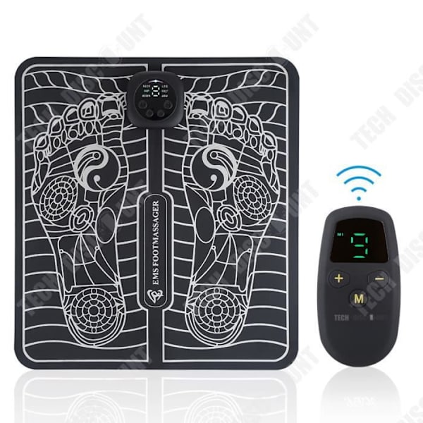 TD® Massagemad med impulser 6 tilstande Intelligent programmering Fjernbetjening Fodmassagepude