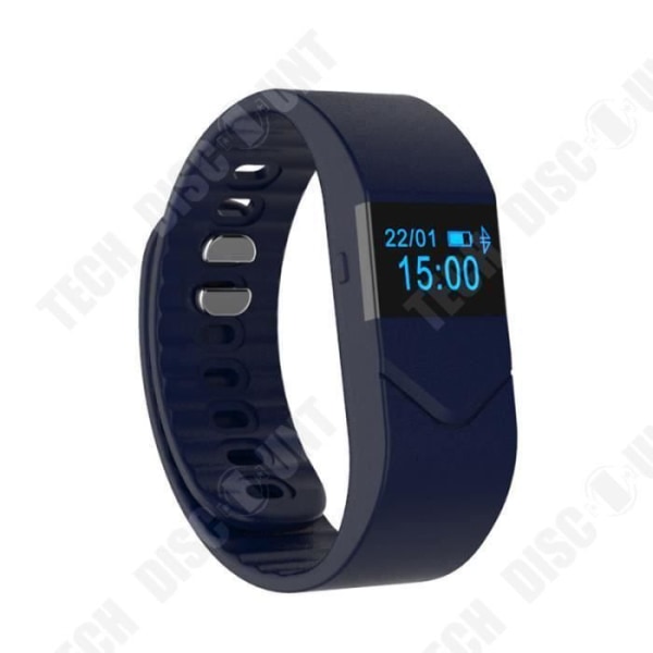 TD® Smart Watch Marinblå Multifunktionsarmband Pulsmätare Bluetooth Fitness tracker kompatibel Android IOS