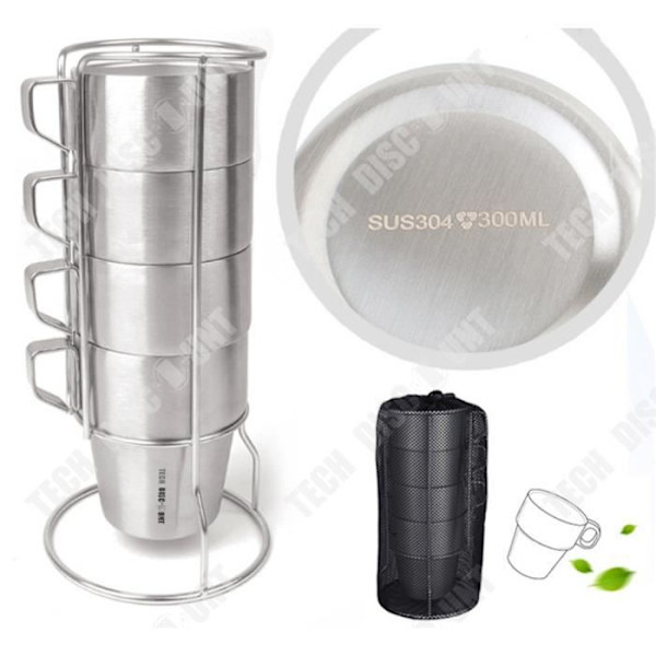 TD® Original isoleret kaffekop sæt med 4 rustfrit stål te varme og kolde drikke kop gave solidt vaskbart glas