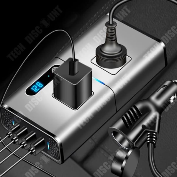 TD® Bil inverter 12v24v multifunktionel 200w USB stik strøm konverter bil smart oplader inverter