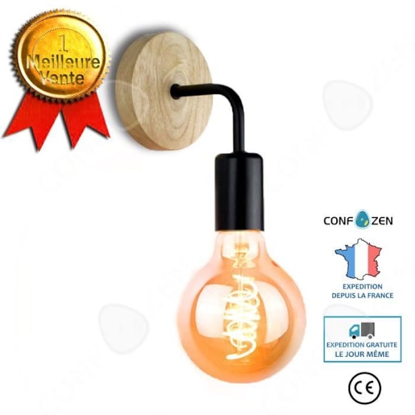 CONFO® Modern minimalistisk vägglampa i smide Nordic sovrum sänglampa lämplig för vardagsrum hall