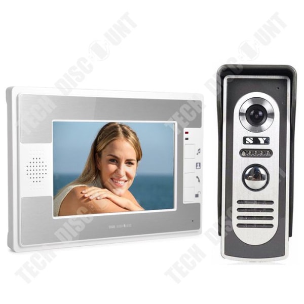 TD® Praktisk dörrklocka 7-tums HD LCD Visual Intercom Smart Intercom En-till-en-övervakning elektronisk dörrklocka