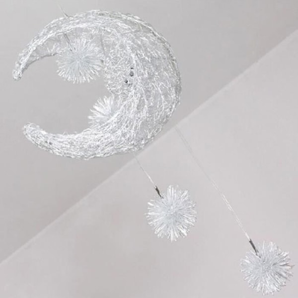 Dekorativ Moon Star Ljuskrona - Aluminium - Barn - 40 x 110 cm