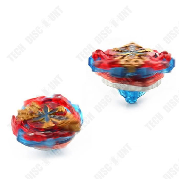 12 Toppar med 2 Turbo Burst Kastar - TECH DISCOUNT - Gyro Pocket Box Pro - Svart Färgglatt och ljust