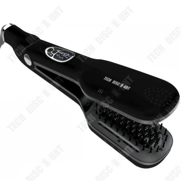 TD® Steam hårkam elektrisk plattång frisör plattång plattång curler dubbel användning svart och vit vacker
