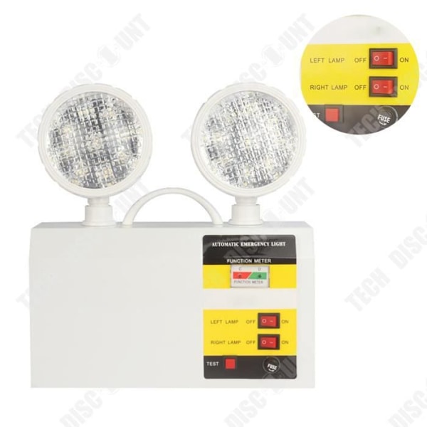 TD® Väggmonterad Universal Dual Head Hög Ljusstyrka Roterande Fire Escape Emergency Light