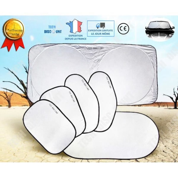 TEC™ Solskærm bil baby forrude barn anti-blænding bagrude blokere UV-stråler sol 6 dyser