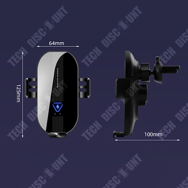 TD® Langaton nopea laturiautoille Automaattisesti avautuva/sulkeutuva tuuletusaukkoon kiinnitettävä puhelinpidike