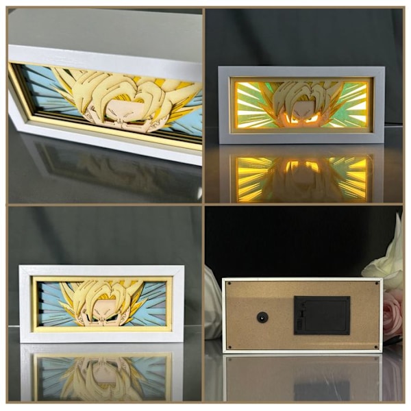 HTBE® Singe Roi Dragon Ball Lampe Bordlampe Anime Figur Kreativ LED Bordlampe Eye Light Legetøj Kreativ Lysende Julgave