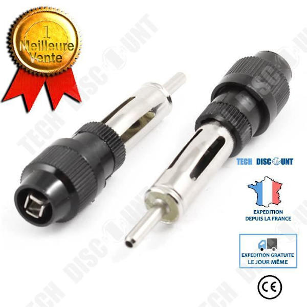 TD® 2 Kappal Auton Antennisarja - Radio Antenniliitin AM - FM Uros Liitin Musta