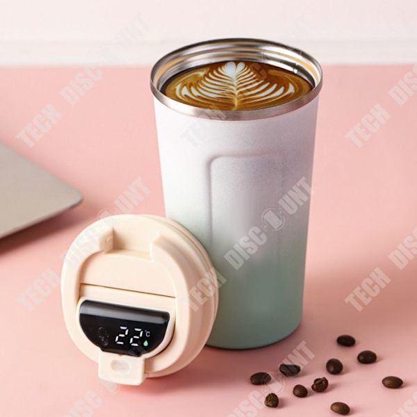 TD® kaffemugg 510ML 304 rostfritt stål frostad kaffemugg Termisk termisk mugg Varm och kall resemugg