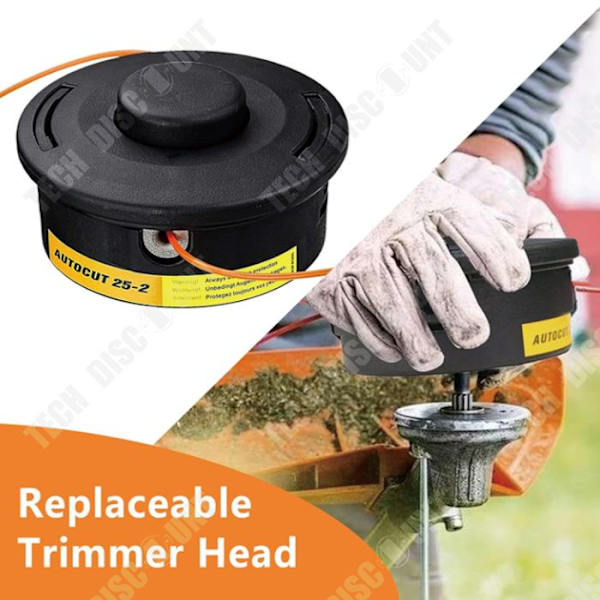 TD® 4 universelle græstrimmerhoveder Sort 12cm Klippehoved Græstrimmerhoved Saks Hoved Græs Skive Klippehoved