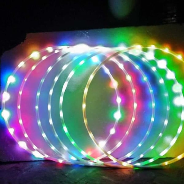 Multicolor LED Glow Sport Hoop, Bodybuilding Fitness Hoops Toy 90cm