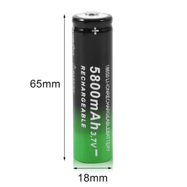 TD® Lot 4 delar uppladdningsbart batteri 5800mAh Li-ion 18650 3,7 V-dubbelport och dubbel smart laddare POI181- Snabbladdning