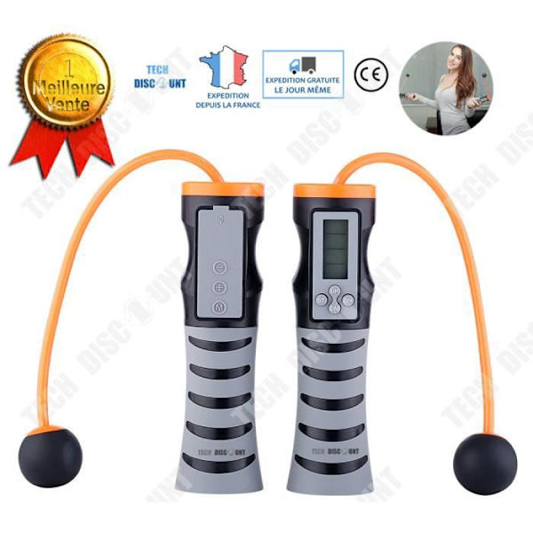TD® Bluetooth audio jump rope with speaker and pedometer, wireless fitness sports anti-stress music