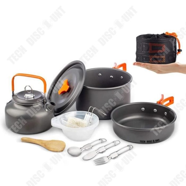 TD® campingtillbehör, non-stick set med matlagningsredskap, campingredskap, matlagningsskålar - typ matlagningsset -C