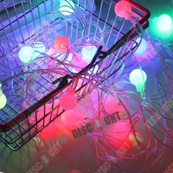 TD® Lyskæde med julepærer til udendørs brug, LED 3 * 3 meter, lys dekorationer, smuk LED-stjernesnor, hus.