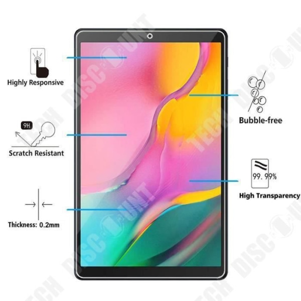 TD® Skärmskydd Samsung Galaxy Tab A 10.1 (2019) 10.1" SM-T510: 1- Skärmskydd i härdat glas - Starkt och hållbart
